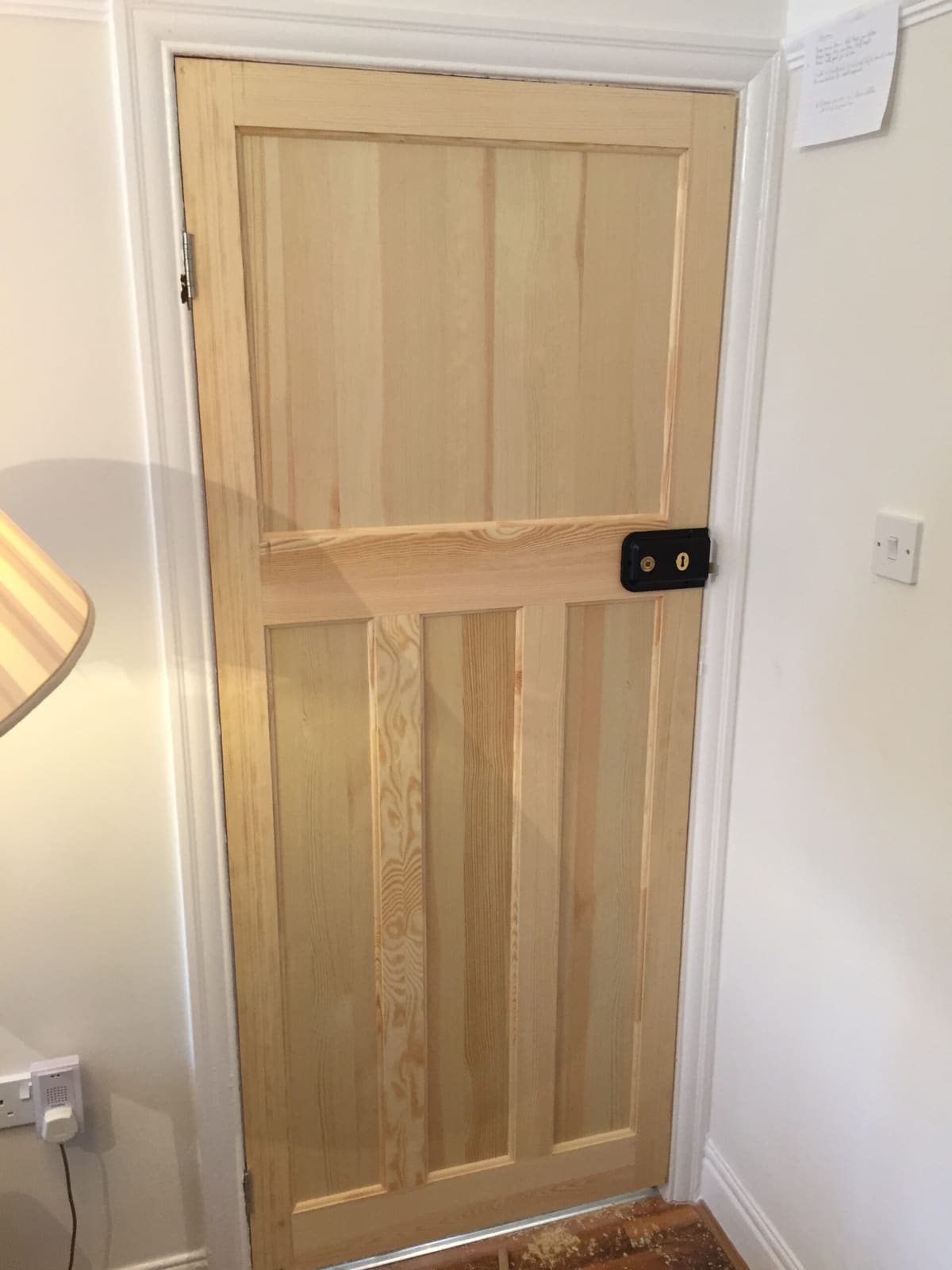 Pine 1930s-style panelled internal door fitted in Newcastle